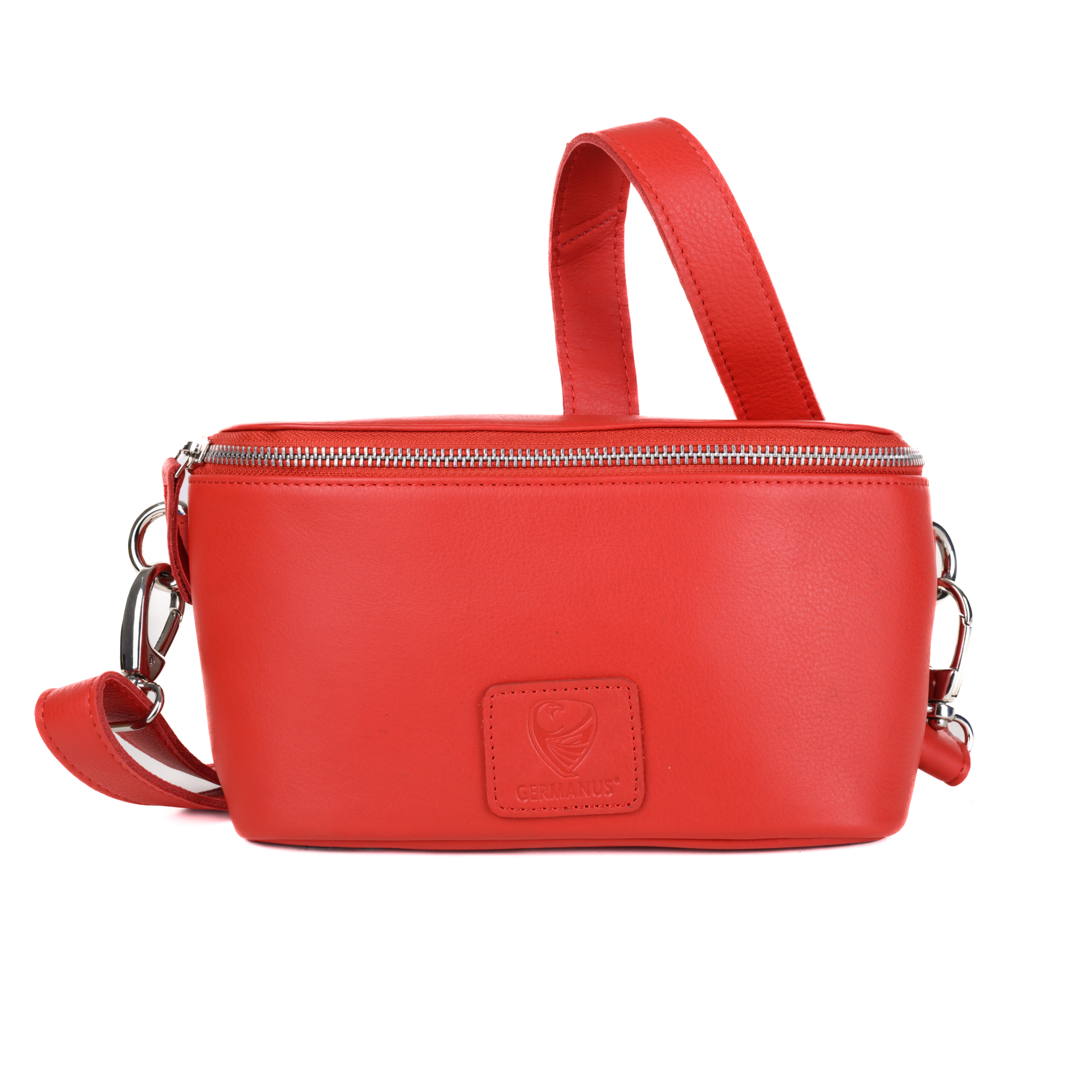 GERMANUS Belt Bag Mika Crossbody Bag, Bum Bag, Fanny Pack, Shoulder Bag, Leather Bag Red